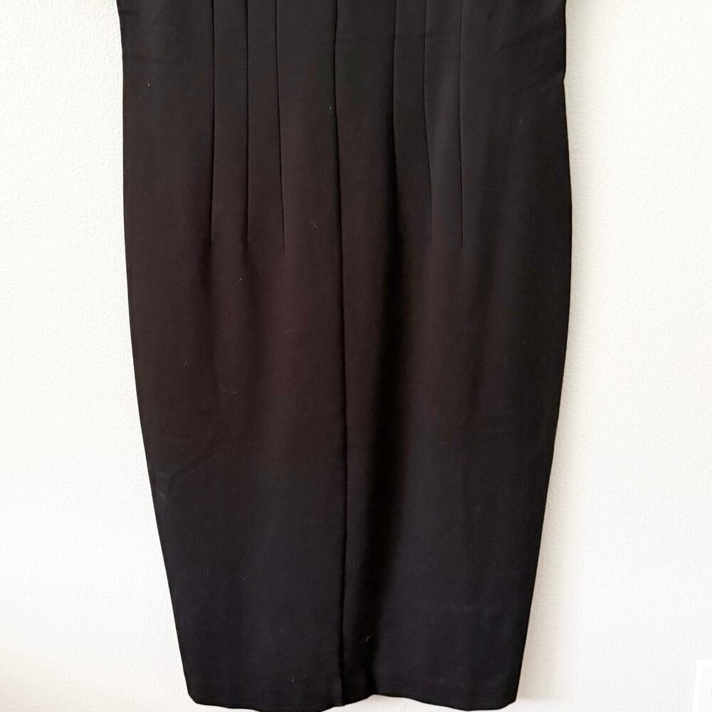 BODEN | Aurelia Ottoman Dress Midi Exposed Zipper Fitted 3/4 Sleeve | Size 12 - Picture 5 of 10